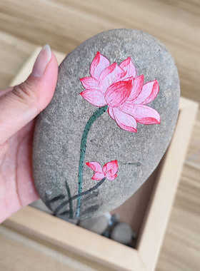 廉洁文化手工DIY石头画