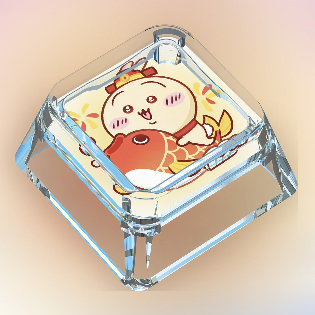 锦鲤乌萨奇键帽单个卡通可爱吉伊卡哇暴富飞鼠新年机械键盘键帽,淘宝优惠券,粉丝福利购,淘宝优惠卷