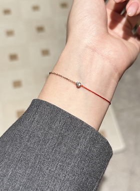 HOUHOU法国月老巴黎小圆钻红绳