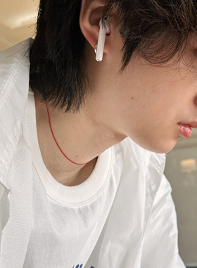 巴黎小红绳项链转运锁骨链本命年