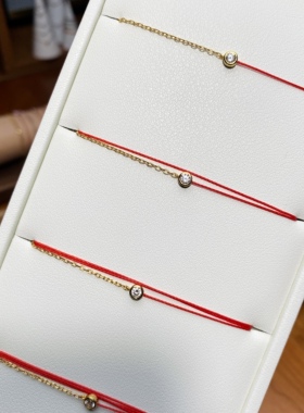 纯手工编织圆钻纯银手链