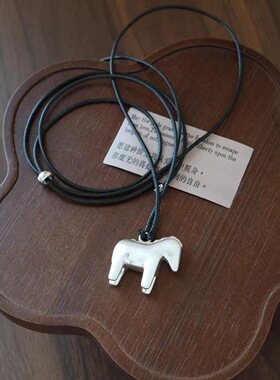 小马吊坠毛衣链新款百搭长款高档大气项链秋冬衣服配饰