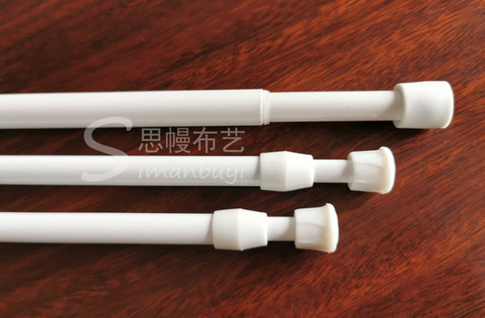 出口日本白免安装伸缩杆浴帘杆窗帘杆免打孔杆门帘杆短帘杆半帘杆