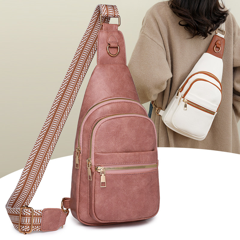 真皮牛皮女包胸包斜挎包2024新款单肩包胸前包斜肩包休闲潮手机包,淘宝优惠券,粉丝福利购,淘宝优惠卷