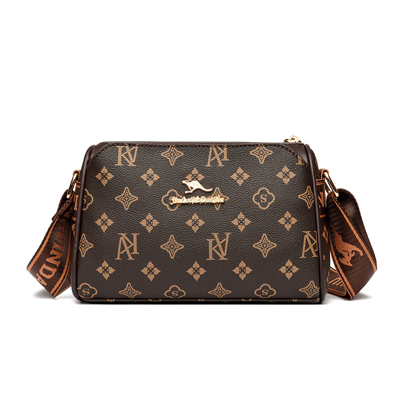 品牌真皮牛皮女包2025新款单肩斜跨手提包送妈妈婆婆包印花小方包,淘宝优惠券,粉丝福利购,淘宝优惠卷