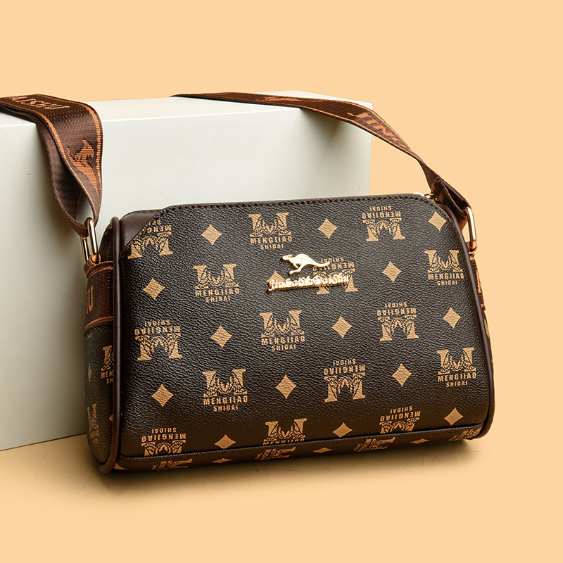 品牌真皮牛皮女包2025新款单肩斜跨手提包送妈妈婆婆包印花小方包,淘宝优惠券,粉丝福利购,淘宝优惠卷