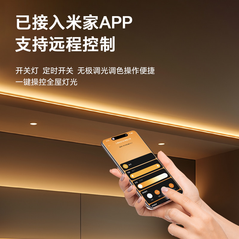 三雄极光米家智能灯带COB低压24V线性灯调光调色客厅氛围三色灯带,淘宝优惠券,粉丝福利购,淘宝优惠卷