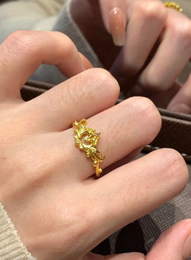 宫廷风法式金色镂空公主爱心皇冠