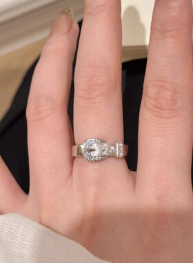 vintage轻奢小皮带戒指重工小众