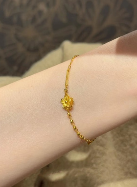 vintage古着金色不对称樱花手链