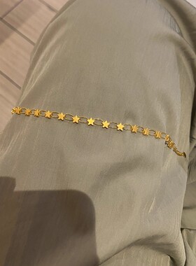 美式ins风金色五角星手链女