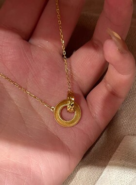 韩版冷淡风环环相扣中性风锁骨链