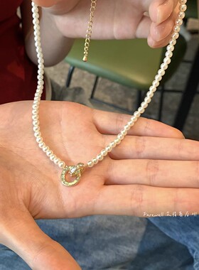 温柔风珍珠项链仙女风轻奢锁骨链