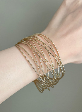 欧美复古风手镯女款小众设计手镯