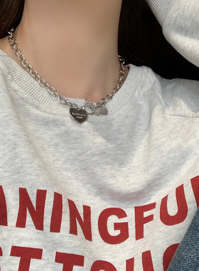 爱心项链简约百搭卫衣链毛衣链