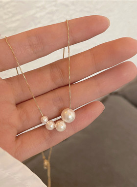 新款轻奢小众INS高级感珍珠项链