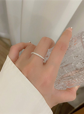 波光粼粼精致锁骨链项链戒指指环