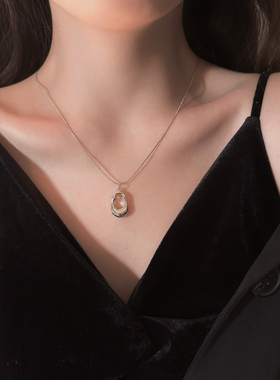 气质高级感水滴吊装项链女长款轻奢小众冷淡风毛衣链配饰饰品潮