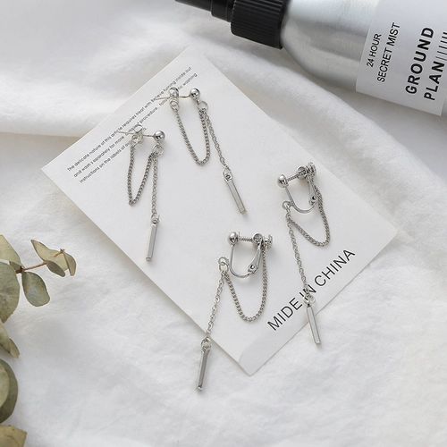 Серьги, цепь с кисточками, клипсы, популярно в интернете, в стиле панк