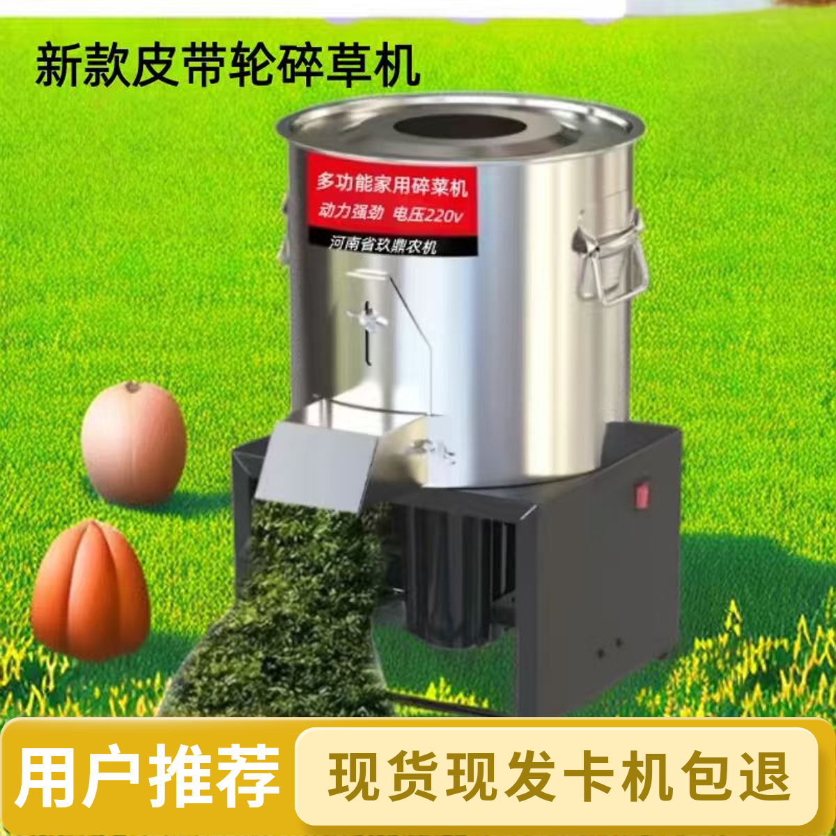 多功能家用碎草机不锈钢220V不烧机不卡机整机发货厂家直销 - 图2