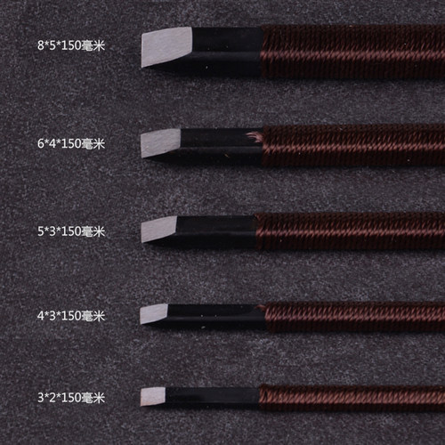 啄木鸟雕刻刀刻石刀篆刻刀锰钢木雕木工工具手工木刻刀10支木盒装 - 图2