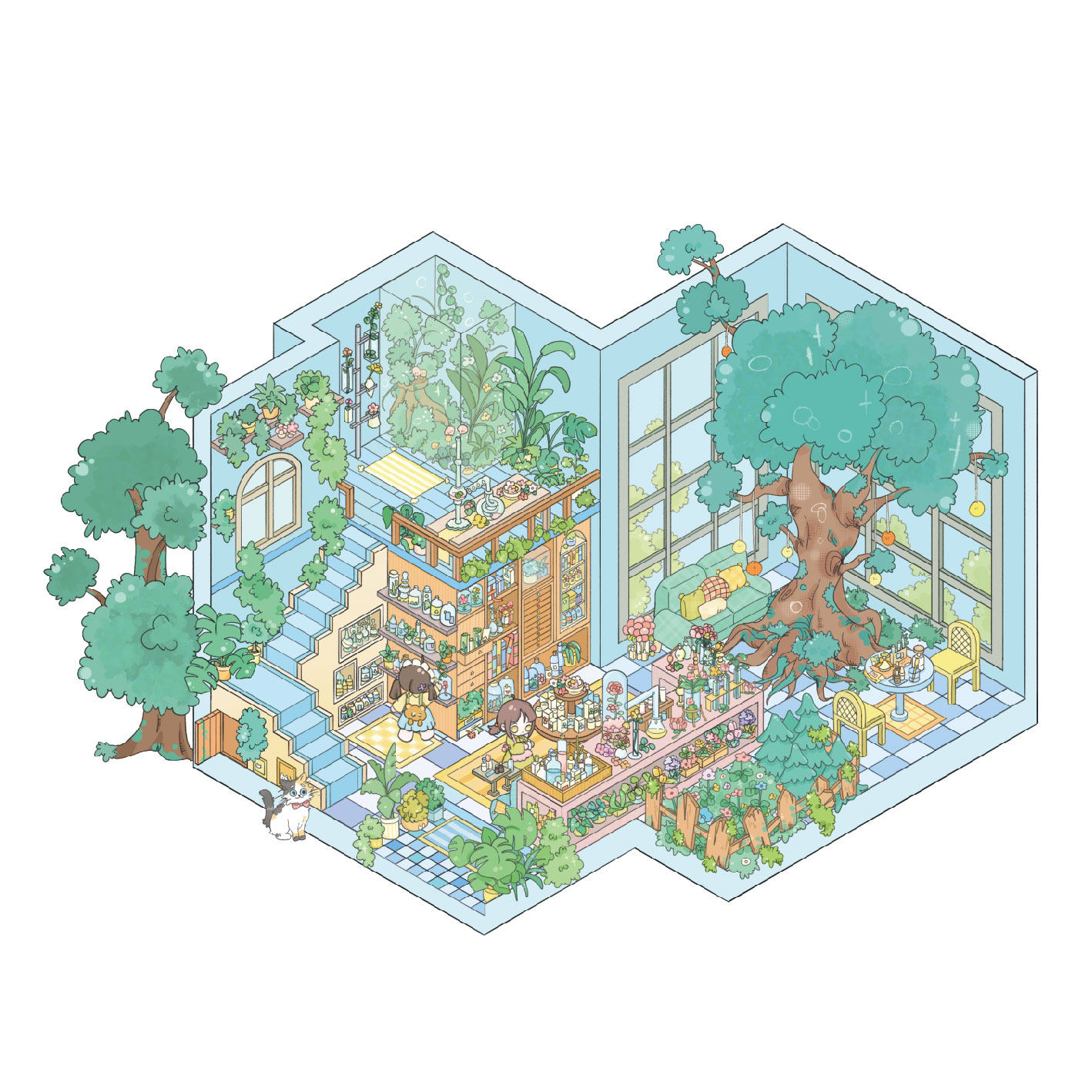 天气晴14.0软糖日记系列立体造景贴纸3D微缩场景拼贴diy手账贴纸 - 图0