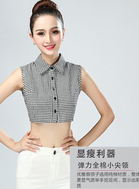 韩版娃娃秋冬黑白棉毛衣假领子