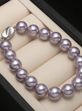 其他贝珠贝壳圆珠女正圆贝珠项链