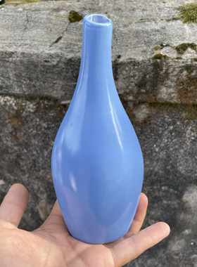 纯色简约佛堂桌面摆件观音长颈瓶桌面净水瓶小花插花瓶花器净瓶子