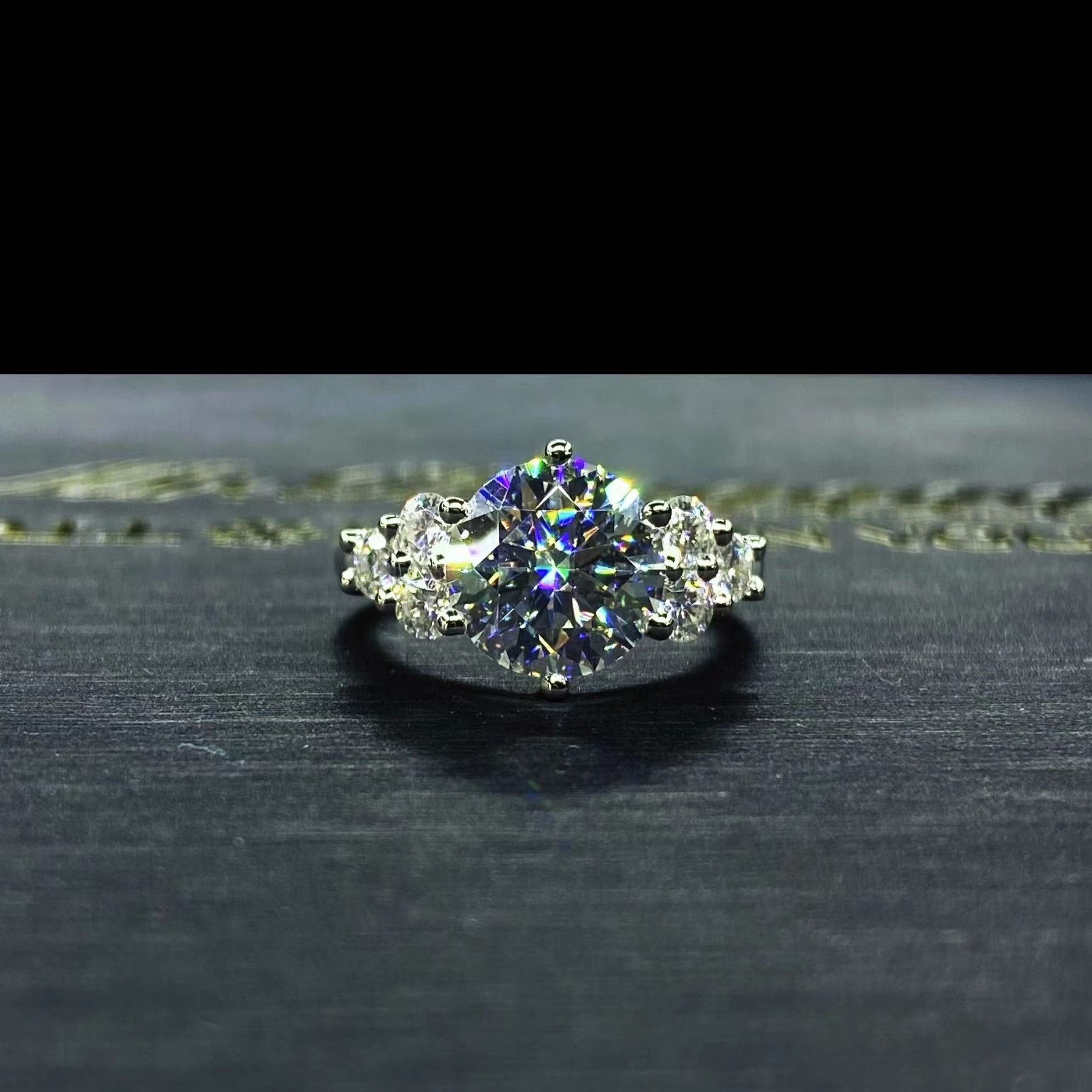 Mr.Blingggggg European and American hip-hop jewelry private custom group-set main stone 3-carat moissanite wedding ring