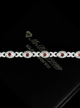 Mr.Bling朝三定制白红色眼睛手链