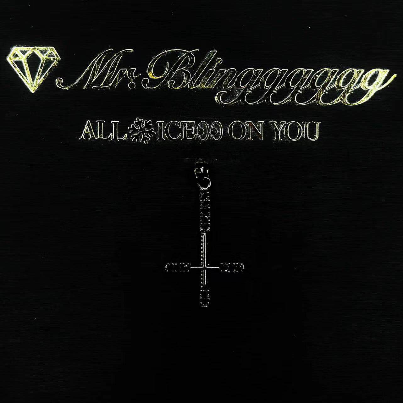Mr.Blingggggg European and American hip-hop jewelry customized three-dimensional OPIUM style dark reverse cross pendant
