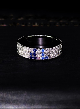 Mr.Bling情侣款纯银字母定制戒指