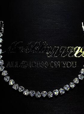 Mr.Bling纯银爱心网球钻石手链