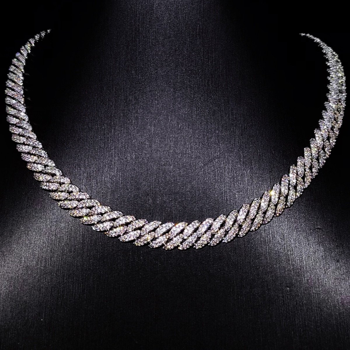Mr.Blingggggg European and American hip-hop jewelry 10mm densely inlaid with diamonds, unisex and versatile Cuban chain