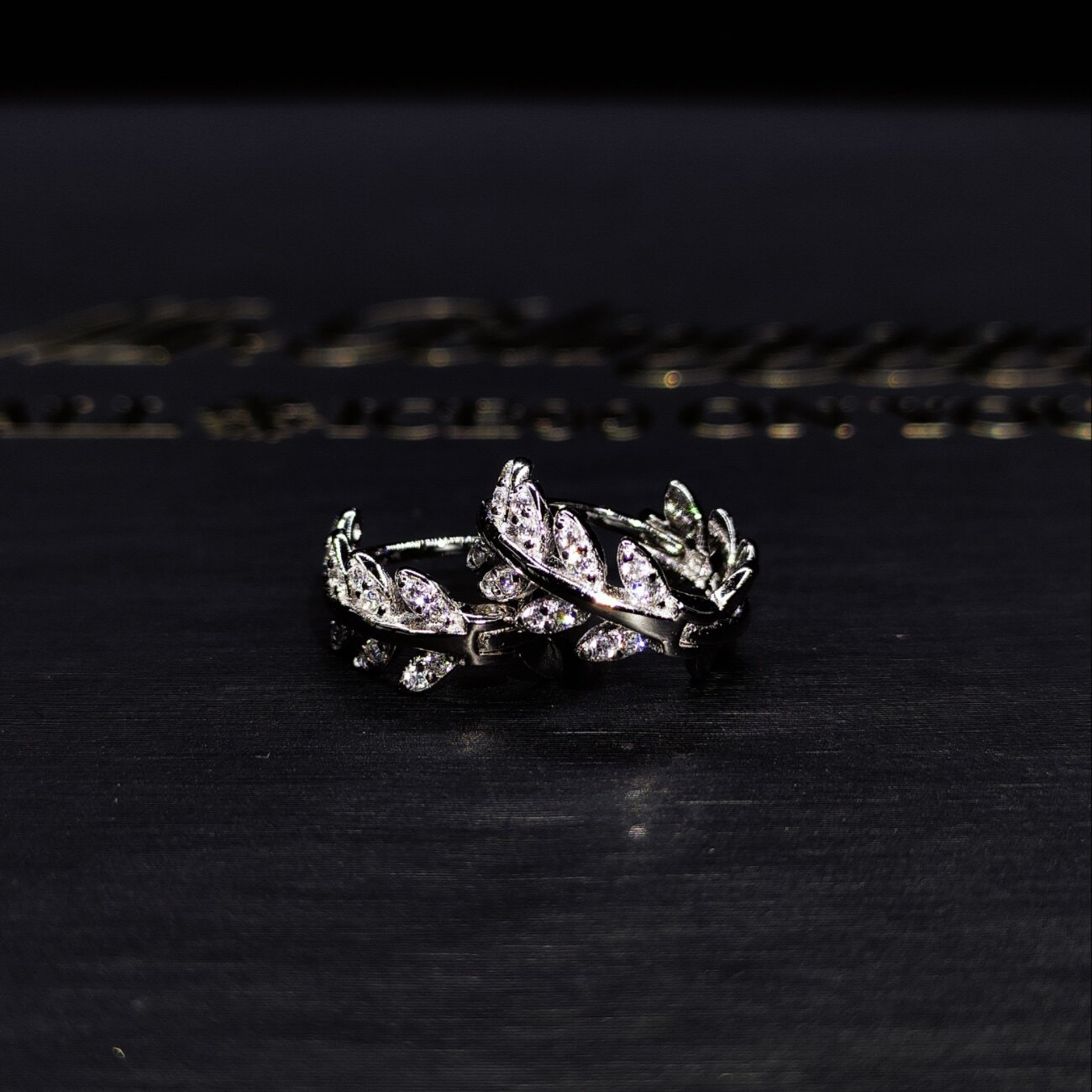 Mr.Blingggggg European and American hip-hop jewelry S925 silver double-sided unisex olive leaf earrings