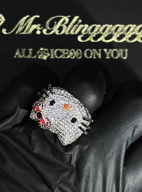 Mr.Bling满钻HelloKitty戒指