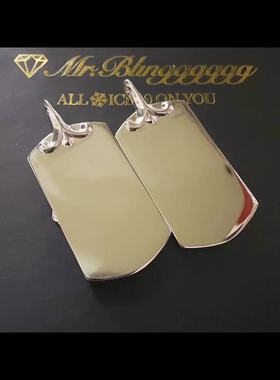 Mr.Blingggggg十字混色军牌吊坠