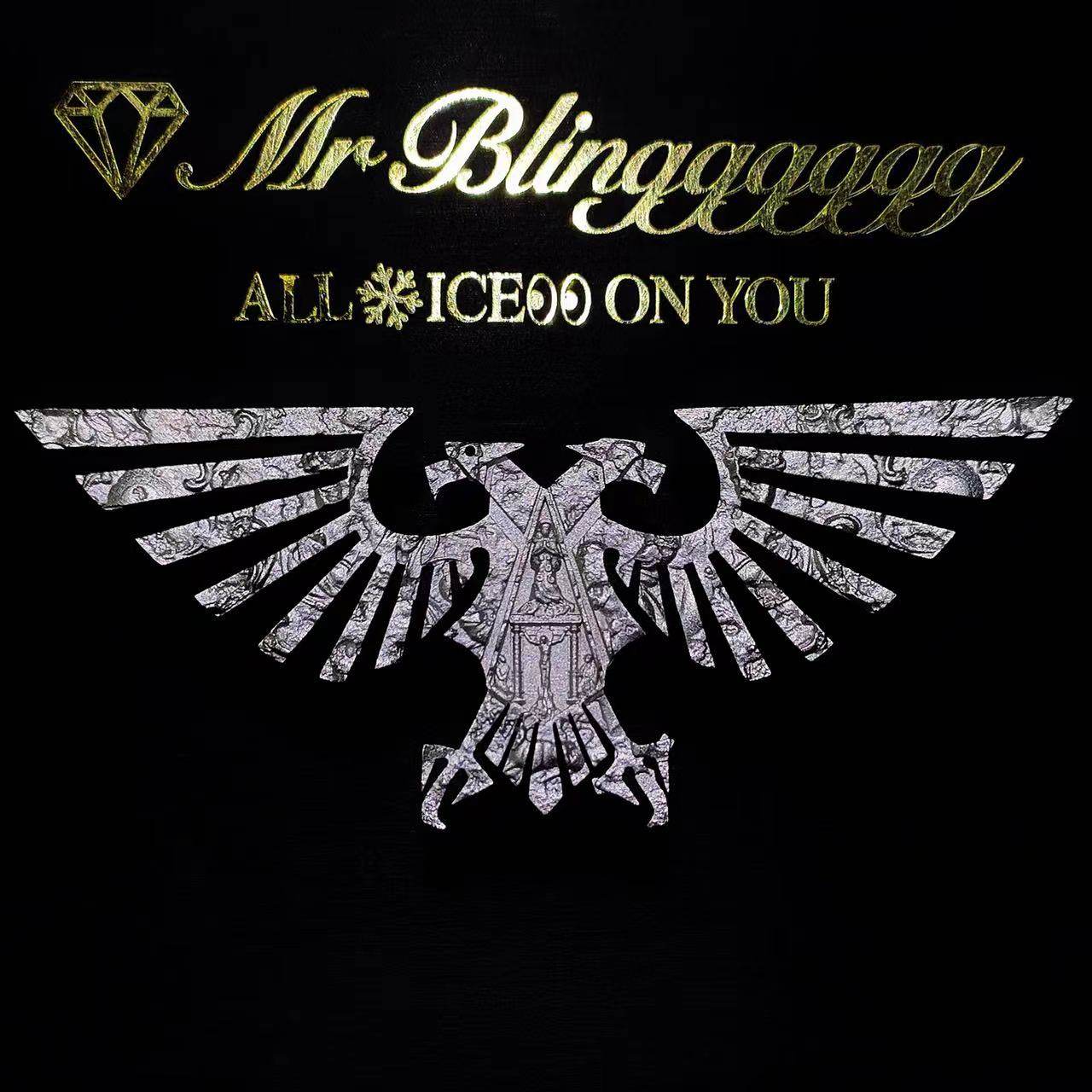 Mr.Blingggggg European and American hip-hop jewelry privately customized 925 silver Gothic style embossed double-headed eagle pendant