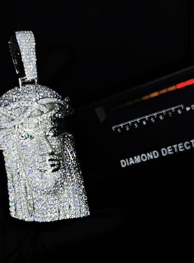 Mr.Bling定制莫桑石吊坠古巴链