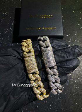 Mr.Bling情侣满钻气泡古巴手链