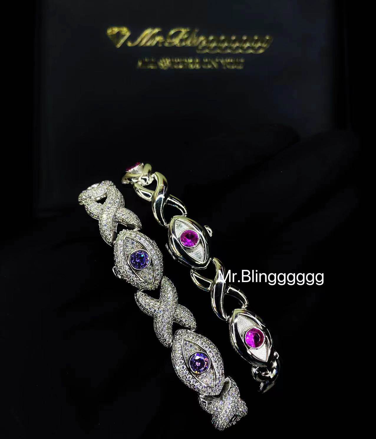 Mr.Blingggggg European and American hip-hop jewelry, customized rapper’s same style Mobius eyes full of diamonds