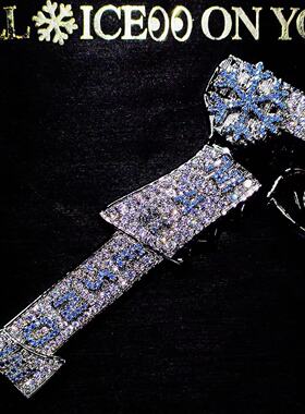 Mr.Bling私人定制白蓝色手枪吊坠