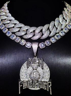 Mr.Bling满钻RTK同款圆盘吊坠