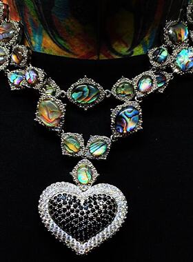 Mr.Bling欧泊镶钻结合情侣项链