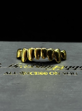 Mr.Bling定制上8下8黄金色牙套