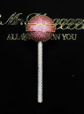 PLAYBOICARTI满钻棒棒糖吊坠