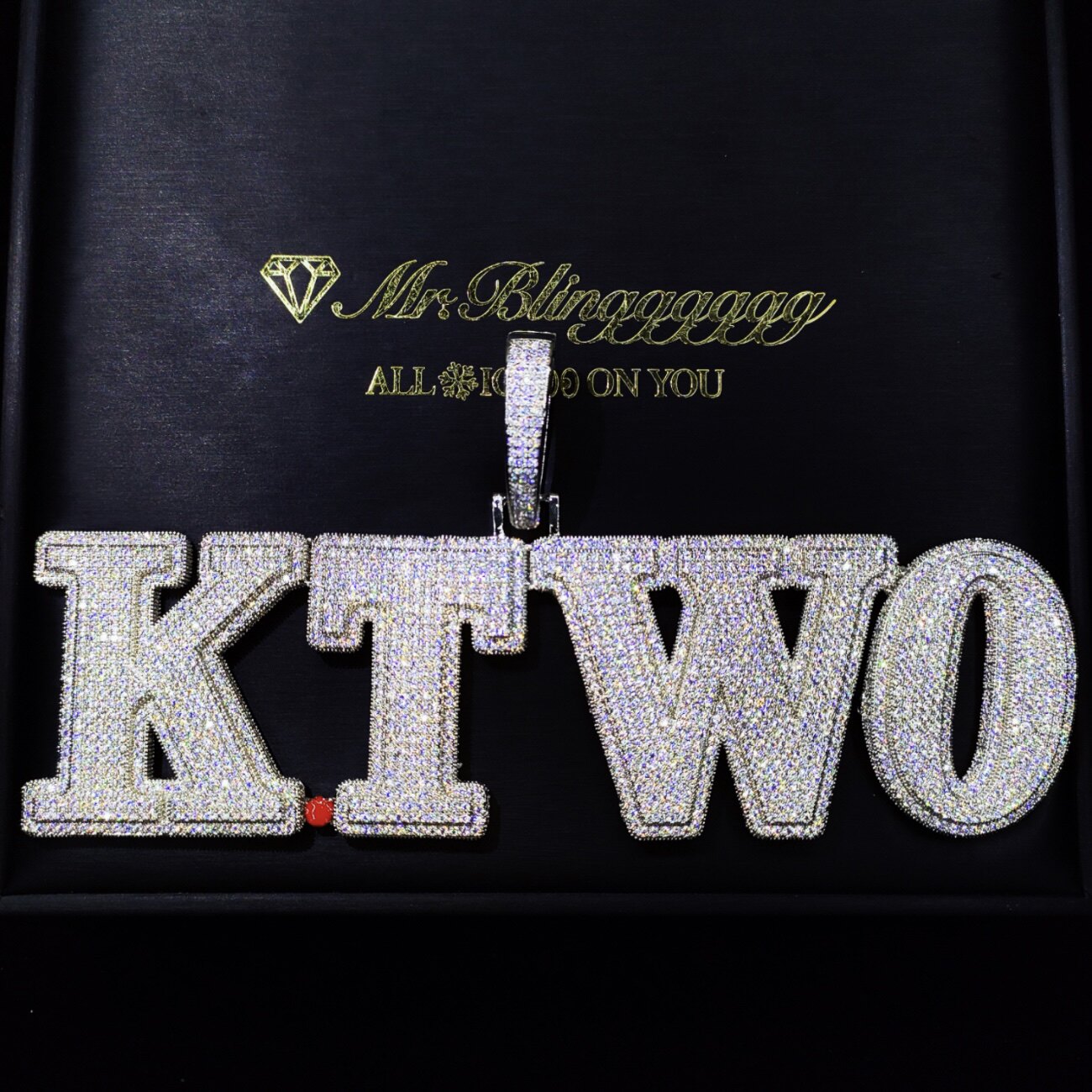 Mr.Blingggggg European and American hip-hop jewelry full diamond large 26 letters can be spliced custom name pendant