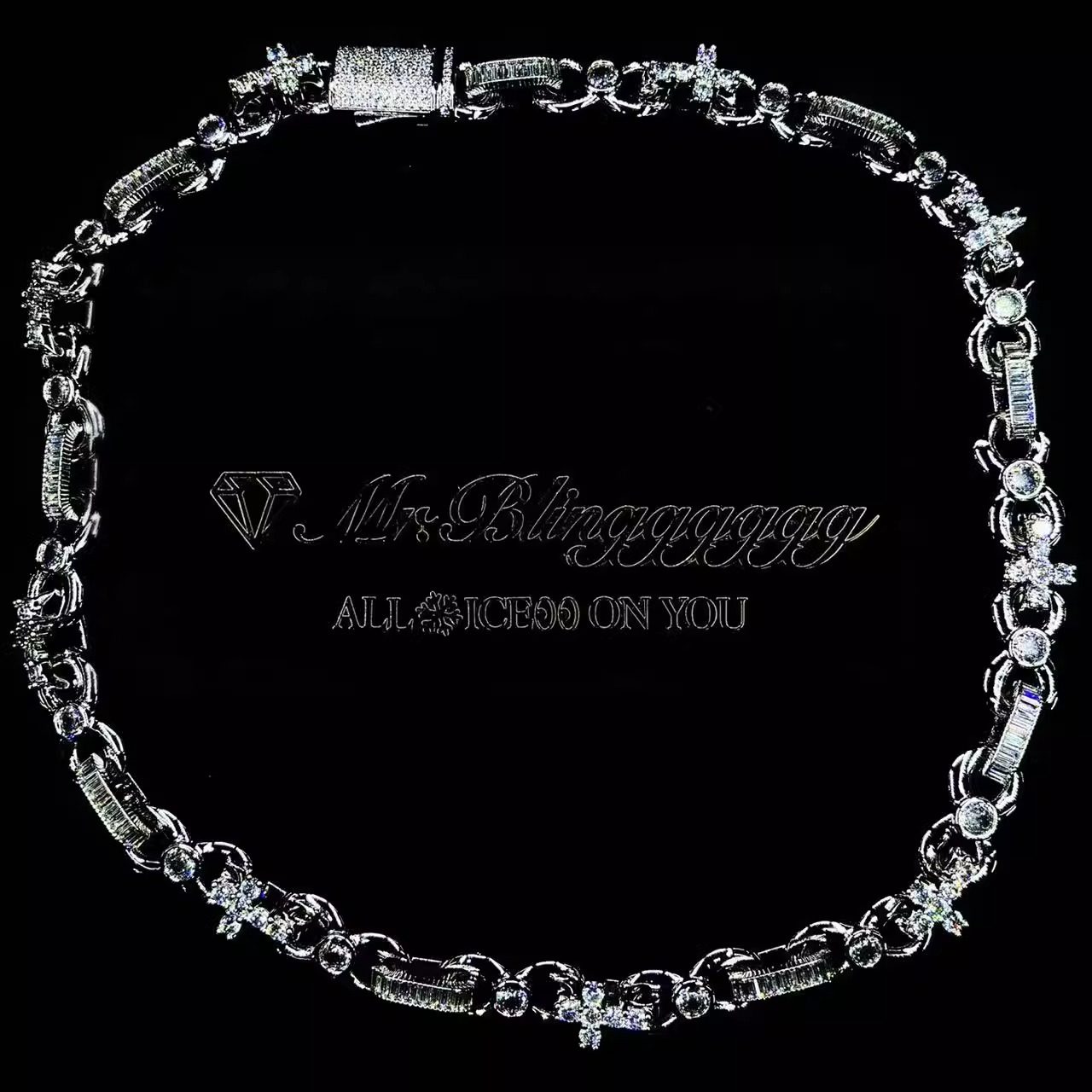 Mr.Blingggggg European and American hip-hop jewelry 2 Chainz same style Moebius cross stitching necklace