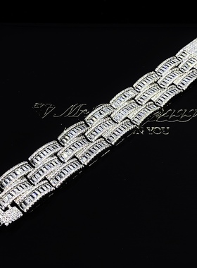 Mr.Bling25mm梯方钻表带手链